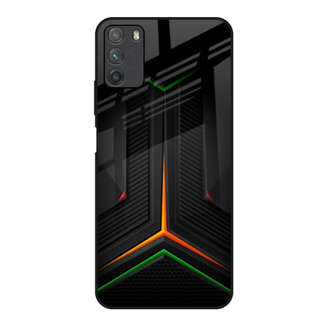 Modern Ultra Chevron Poco M3 Glass Back Cover Online