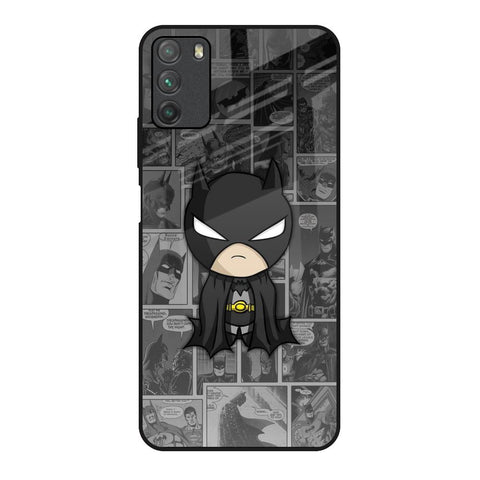 Cartoon Art Poco M3 Glass Back Cover Online