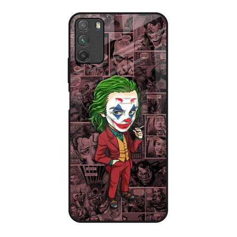 Joker Cartoon Poco M3 Glass Back Cover Online