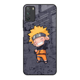 Orange Chubby Poco M3 Glass Back Cover Online