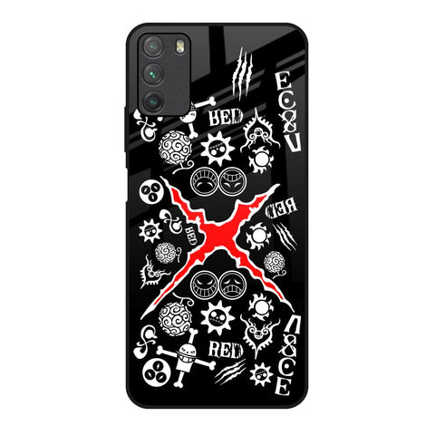 Red Zone Poco M3 Glass Back Cover Online