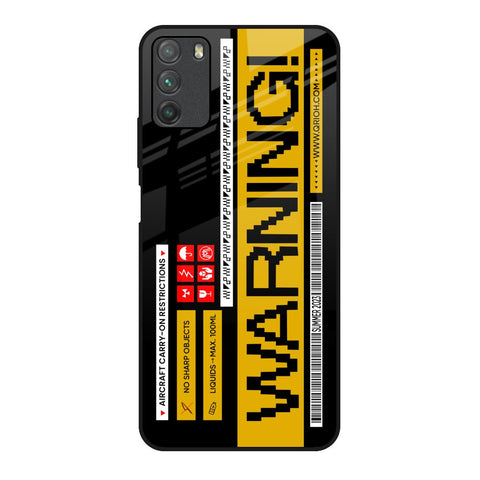 Aircraft Warning Poco M3 Glass Back Cover Online