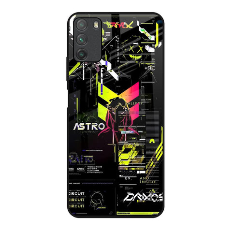 Astro Glitch Poco M3 Glass Back Cover Online