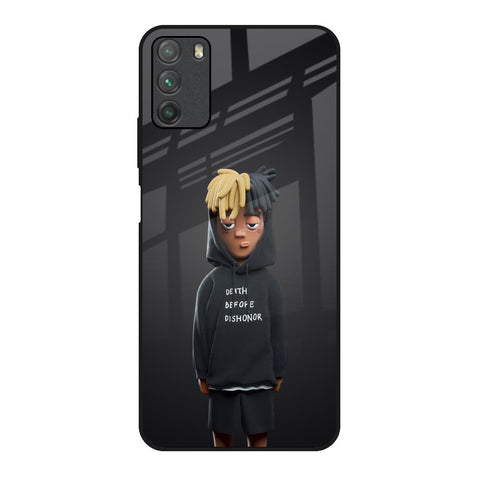 Dishonor Poco M3 Glass Back Cover Online