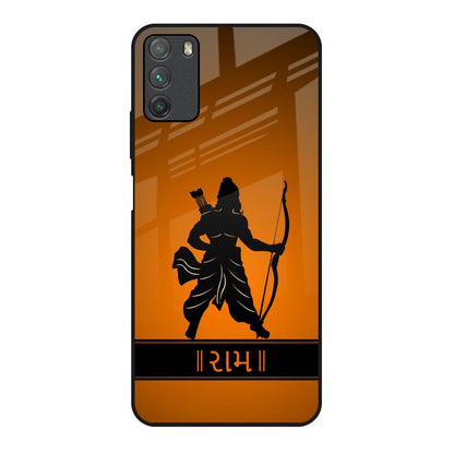 Halo Rama Poco M3 Glass Back Cover Online