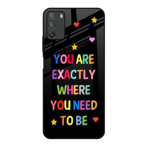 Magical Words Poco M3 Glass Back Cover Online