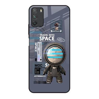 Space Travel Poco M3 Glass Back Cover Online