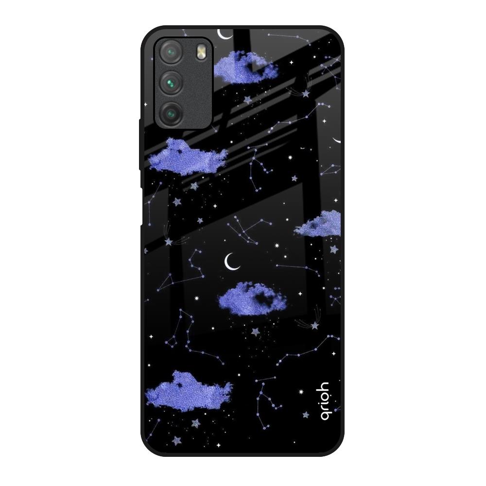 Constellations Poco M3 Glass Back Cover Online