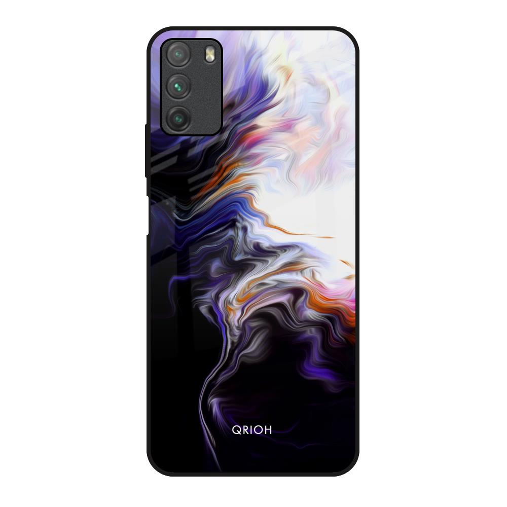 Enigma Smoke Poco M3 Glass Back Cover Online