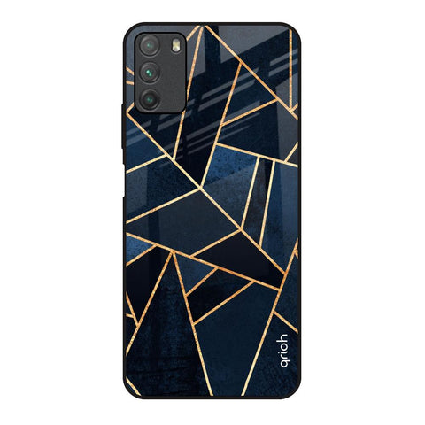 Abstract Tiles Poco M3 Glass Back Cover Online
