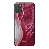Crimson Ruby Poco M3 Glass Back Cover Online