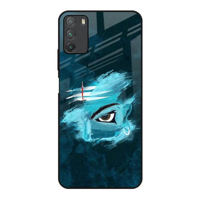 Power Of Trinetra Poco M3 Glass Back Cover Online