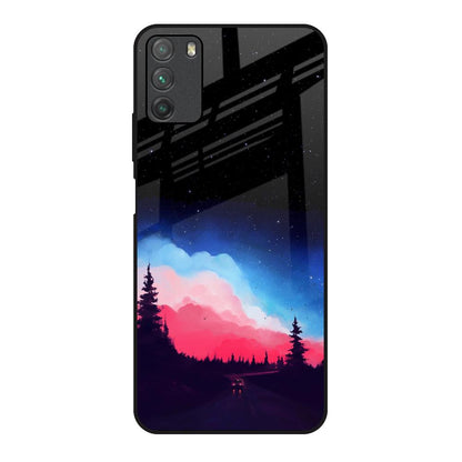 Drive In Dark Poco M3 Glass Back Cover Online
