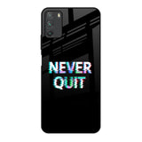 Never Quit Poco M3 Glass Back Cover Online