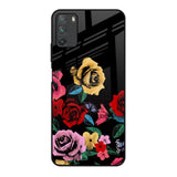 Floral Decorative Poco M3 Glass Back Cover Online