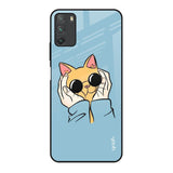 Adorable Cute Kitty Poco M3 Glass Back Cover Online