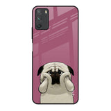 Funny Pug Face Poco M3 Glass Back Cover Online