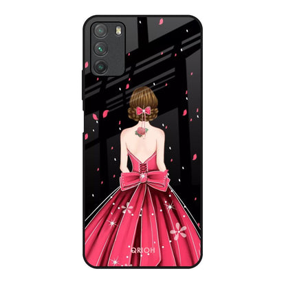 Fashion Princess Poco M3 Glass Back Cover Online