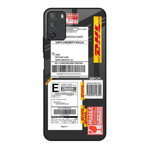 Cool Barcode Label Poco M3 Glass Back Cover Online