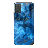 Gold Sprinkle Poco M3 Glass Back Cover Online