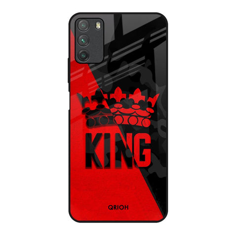 I Am A King Poco M3 Glass Back Cover Online