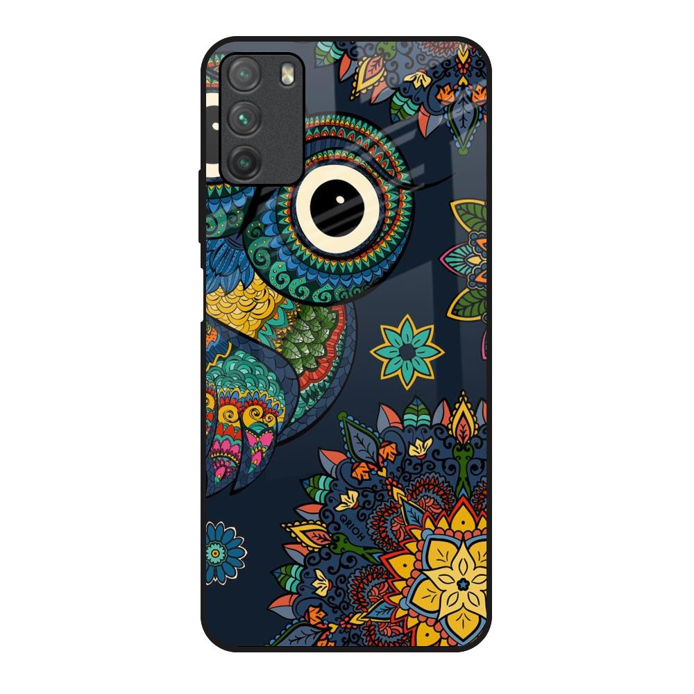 Owl Art Poco M3 Glass Back Cover Online