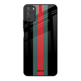 Vertical Stripes Poco M3 Glass Back Cover Online