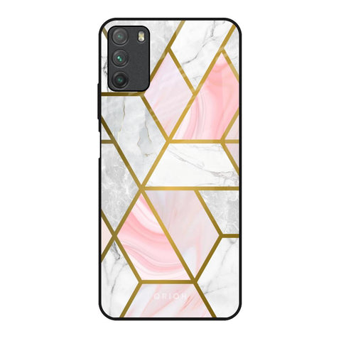 Geometrical Marble Poco M3 Glass Back Cover Online