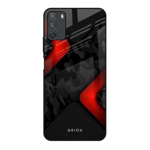 Modern Camo Abstract Poco M3 Glass Back Cover Online