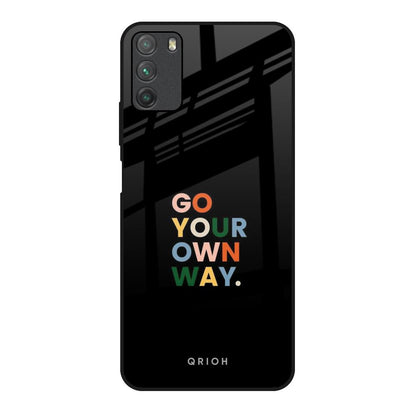 Go Your Own Way Poco M3 Glass Back Cover Online