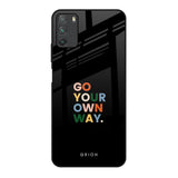 Go Your Own Way Poco M3 Glass Back Cover Online