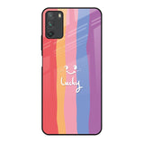 Lucky Abstract Poco M3 Glass Back Cover Online