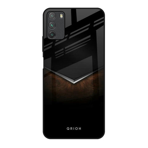 Dark Walnut Poco M3 Glass Back Cover Online