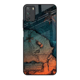 Geographical Map Poco M3 Glass Back Cover Online