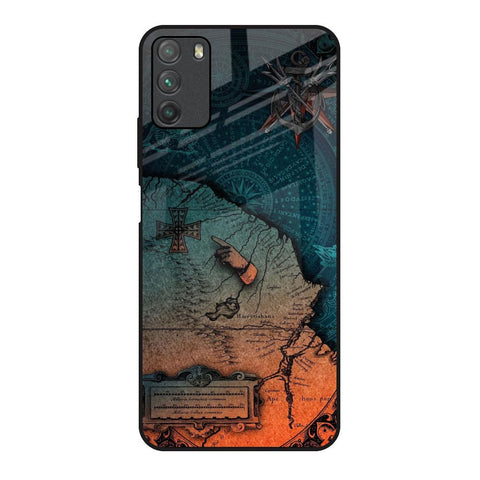 Geographical Map Poco M3 Glass Back Cover Online