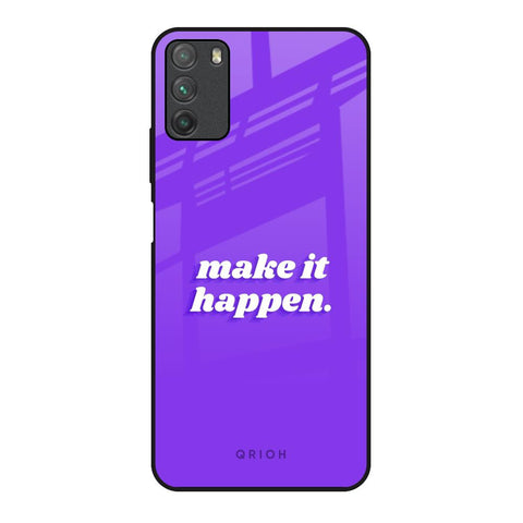 Make it Happen Poco M3 Glass Back Cover Online