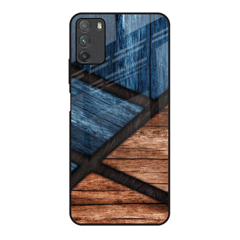 Wooden Tiles Poco M3 Glass Back Cover Online