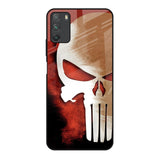 Red Skull Poco M3 Glass Back Cover Online