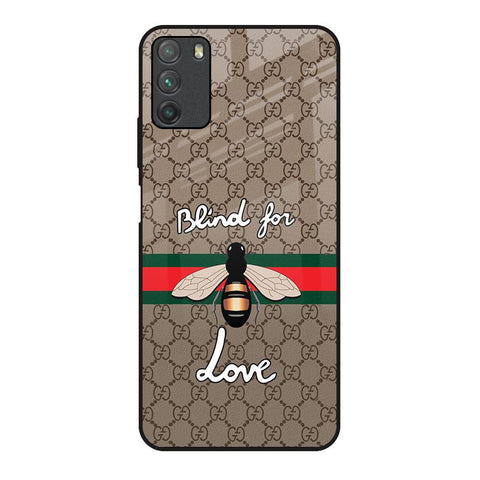 Blind For Love Poco M3 Glass Back Cover Online