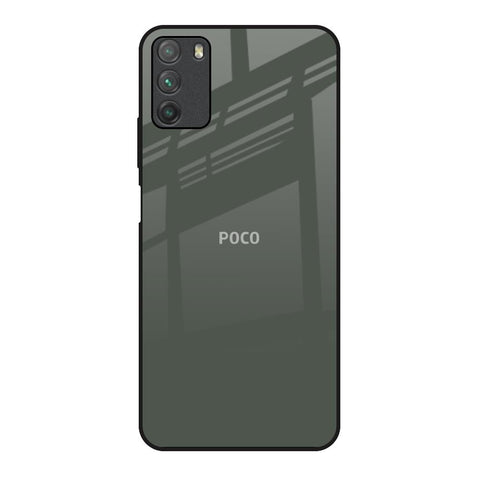 Charcoal Poco M3 Glass Back Cover Online