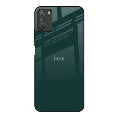 Olive Poco M3 Glass Back Cover Online