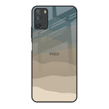 Abstract Mountain Pattern Poco M3 Glass Back Cover Online