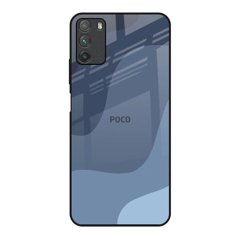 Navy Blue Ombre Poco M3 Glass Back Cover Online