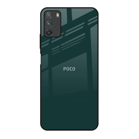 Olive Poco M3 Glass Back Cover Online