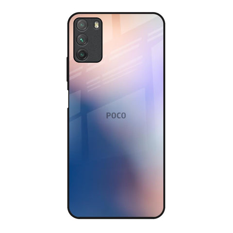 Blue Mauve Gradient Poco M3 Glass Back Cover Online