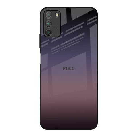 Grey Ombre Poco M3 Glass Back Cover Online
