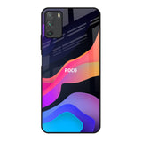 Colorful Fluid Poco M3 Glass Back Cover Online
