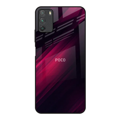 Razor Black Poco M3 Glass Back Cover Online