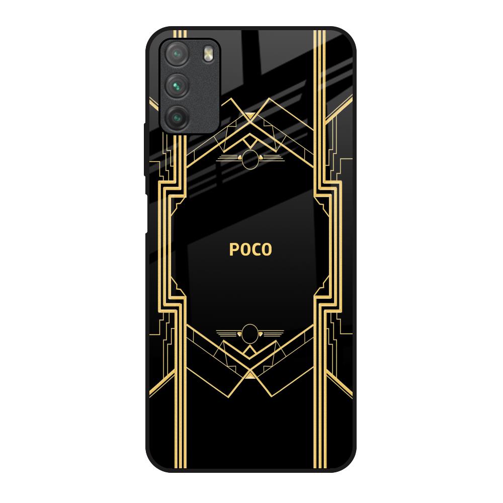 Sacred Logo Poco M3 Glass Back Cover Online