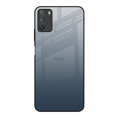 Smokey Grey Color Poco M3 Glass Back Cover Online